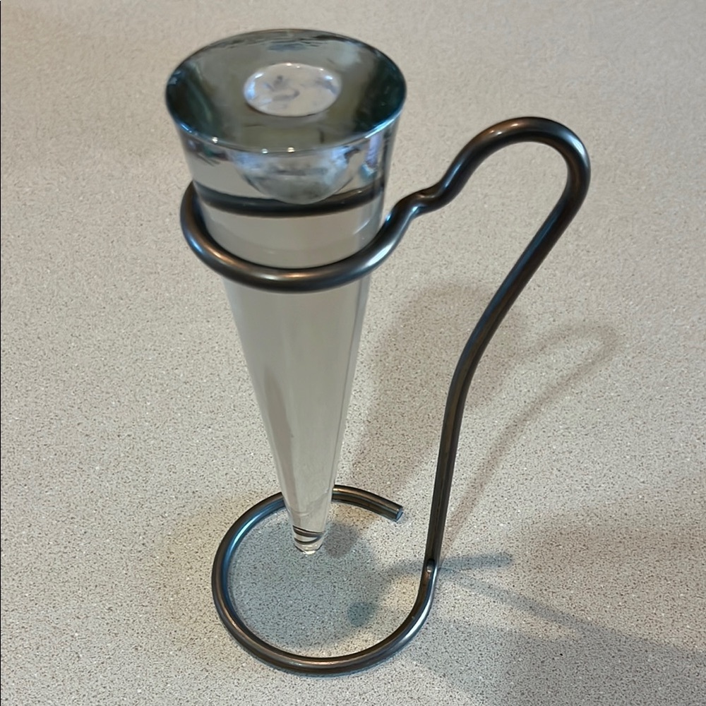 1994 Anders Färdig Design House Stockholm Icicle Metal Candle Holder 8”